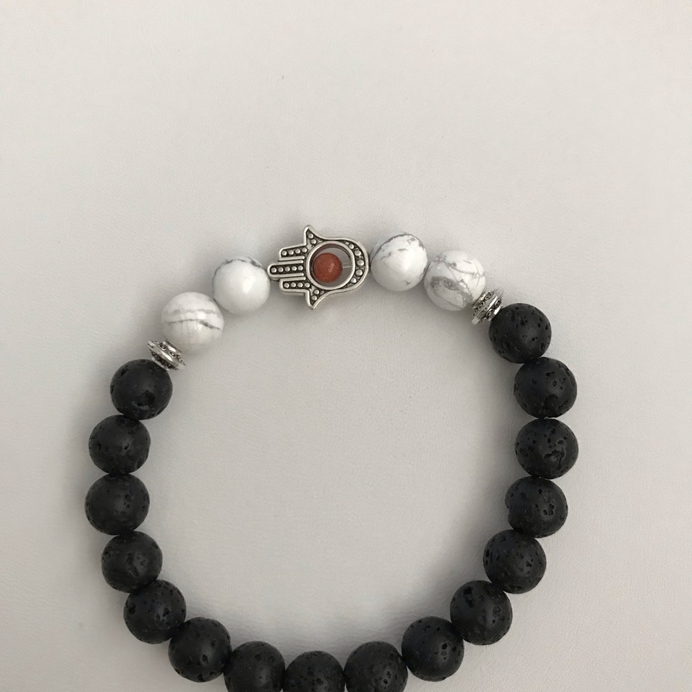 Lava Rock Hands Bracelet